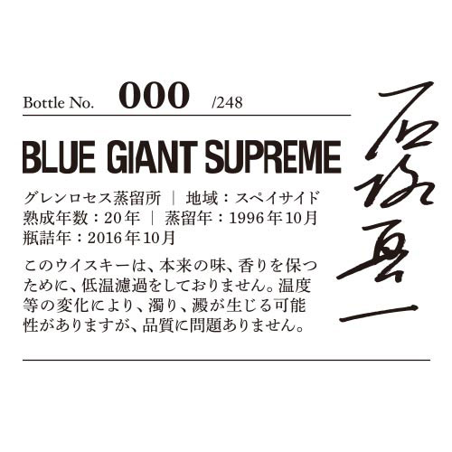 WHISKY MEW |  BLUE GIANT SUPREMEラベルグレンロセス1996