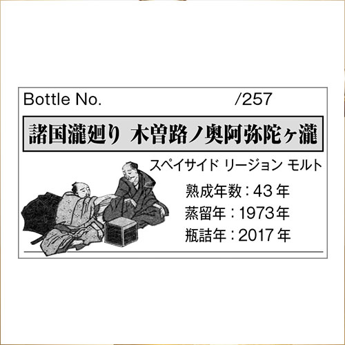 木曽路ノ奥阿弥陀ヶ瀧ラベル・スペイサイド・リージョン・モルト1973